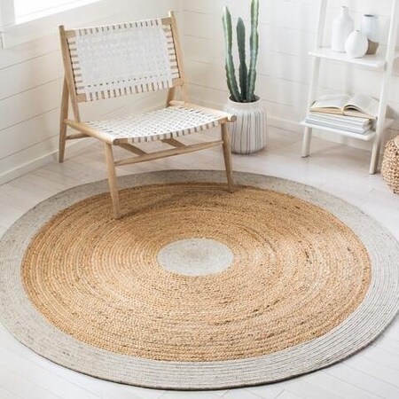 Safavieh 6 x 9 ft. Braided Contemporary Oval Rug, Beige & Natural BRD910B-6OV